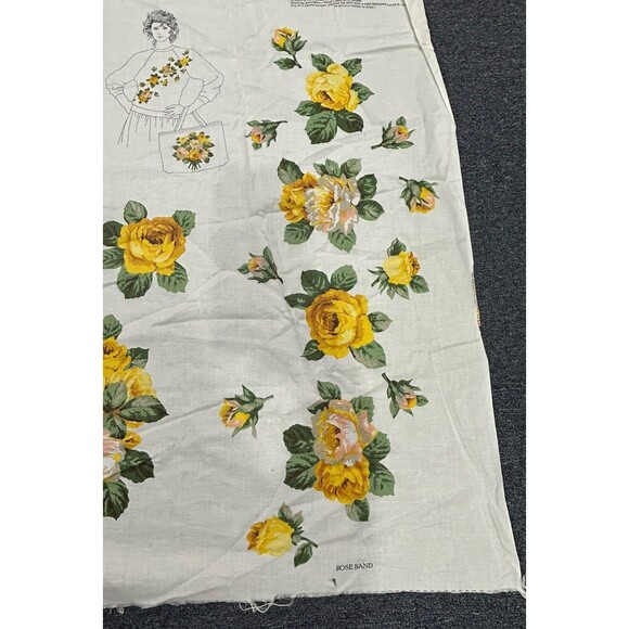 VTG Rose Fever Wearable Art Appliques Cranston Fabric Panel for Sweatshirts - Picture 7 of 14